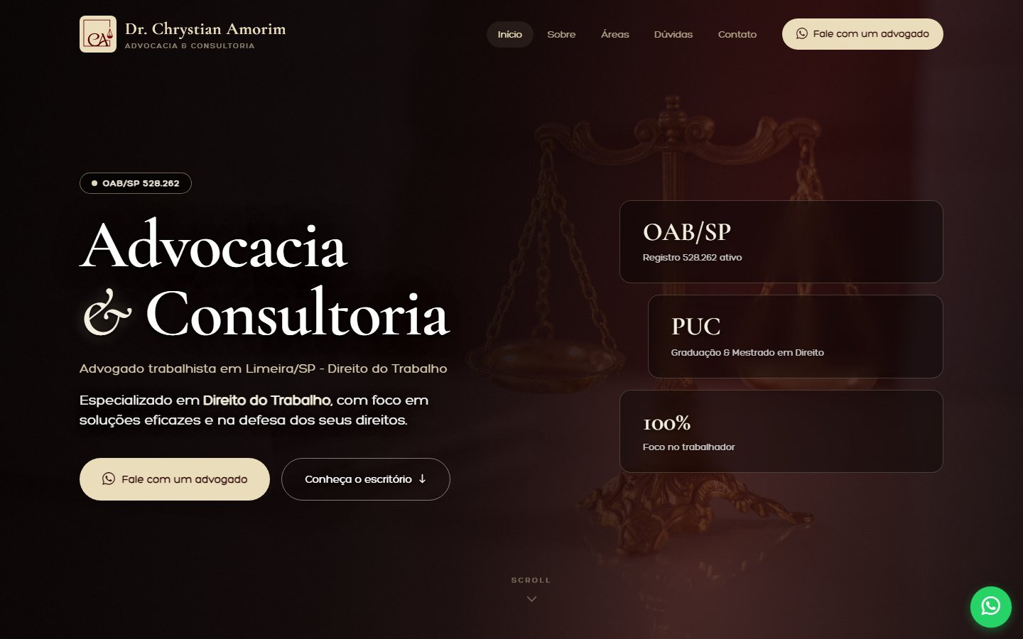 Print do site Dr. Chrystian Amorim